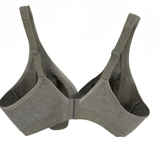 Cacique Cotton Unlined No Wire Bra T-shirt Spell Out Logo size 42C full coverage - Picture 2 of 7